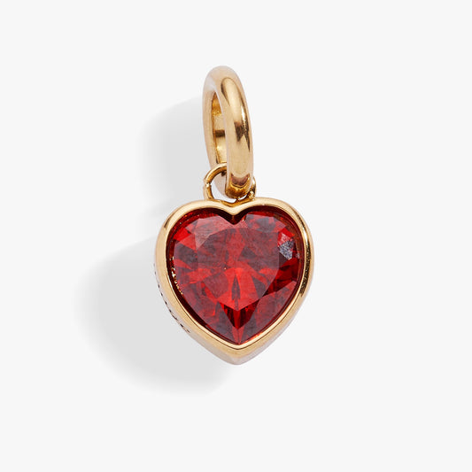 Alex and Ani Love' Heart Birthstone Charm-JULY