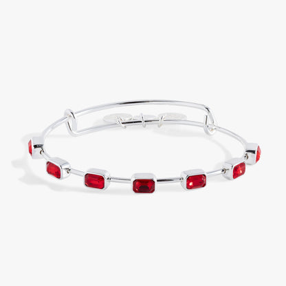 Alex and Ani July Birthstone Emerald Cut Bangle