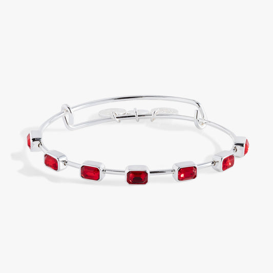 Alex and Ani July Birthstone Emerald Cut Bangle