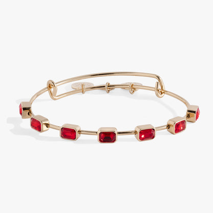 Alex and Ani July Birthstone Emerald Cut Bangle