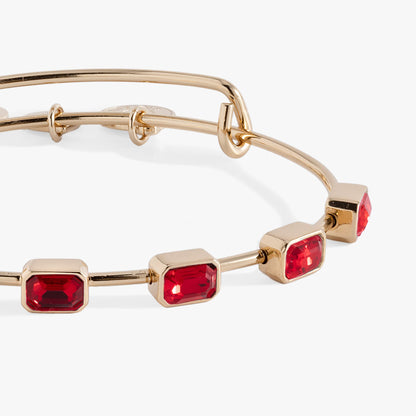 Alex and Ani July Birthstone Emerald Cut Bangle