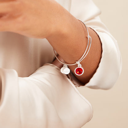 Alex and Ani Ruby July Birthstone Charm Bangle