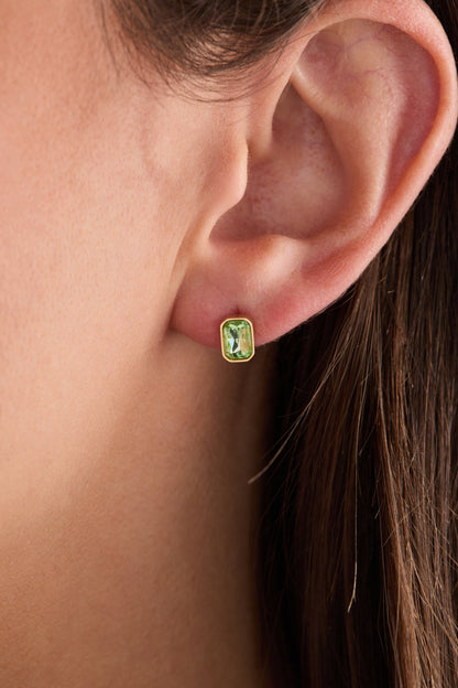 Alex and Ani August Emerald-Cut Birthstone Stud