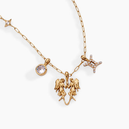 Alex and Ani Gemini Charm Cluster Necklace