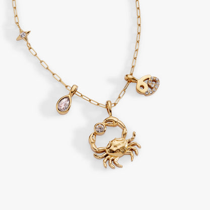 Alex and Ani Cancer Charm Cluster Necklace