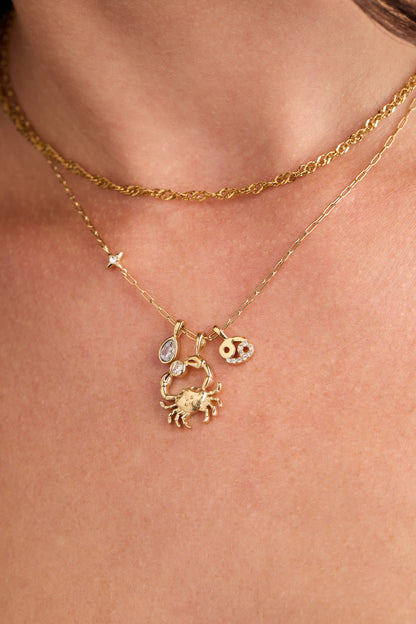 Alex and Ani Cancer Charm Cluster Necklace