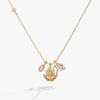 Alex and Ani Virgo Charm Cluster Necklace