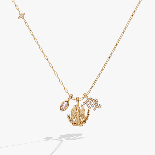 Alex and Ani Virgo Charm Cluster Necklace
