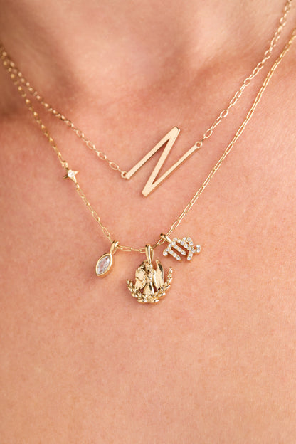Alex and Ani Virgo Charm Cluster Necklace