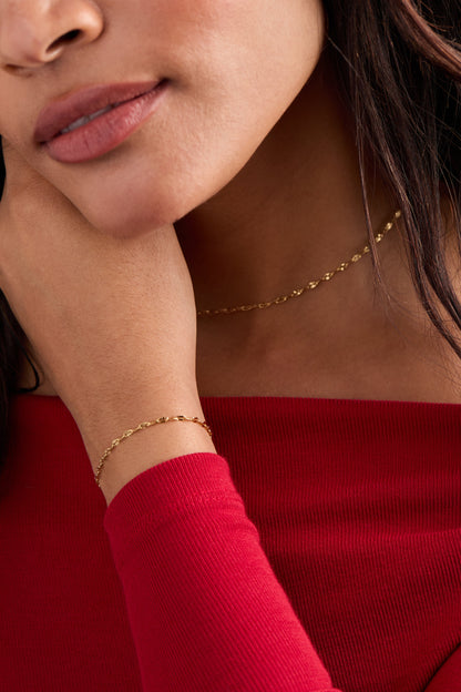 Alex and Ani Faceted Lip Chain Necklace