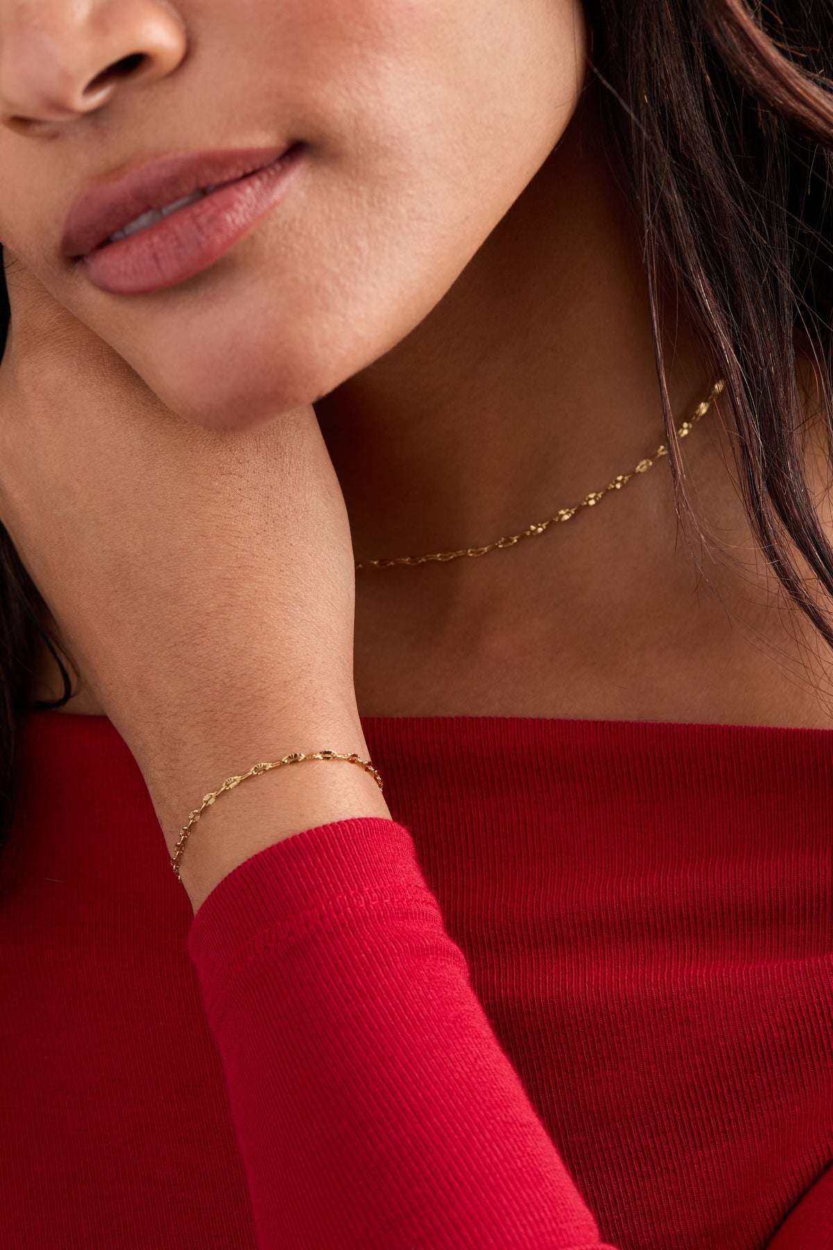 Alex and Ani Faceted Lip Chain Bracelet