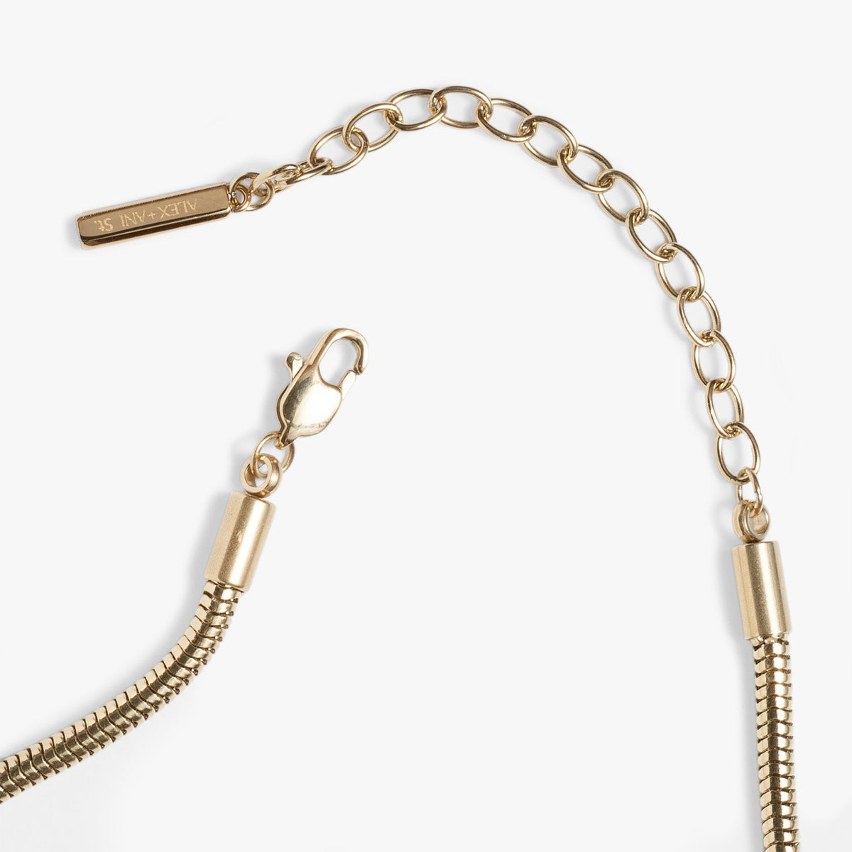 Alex and Ani Round Herringbone Charm & Layering Necklace