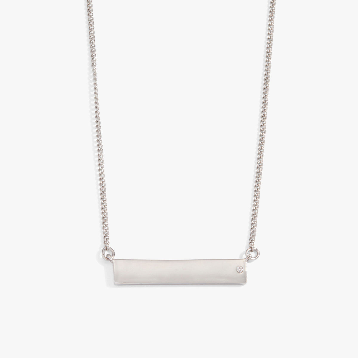Alex and Ani Bar Necklace with Crystal Accent