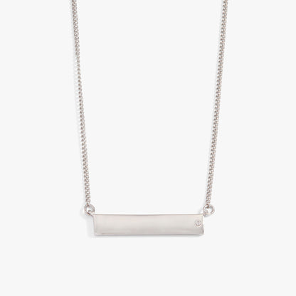 Alex and Ani Bar Necklace with Crystal Accent