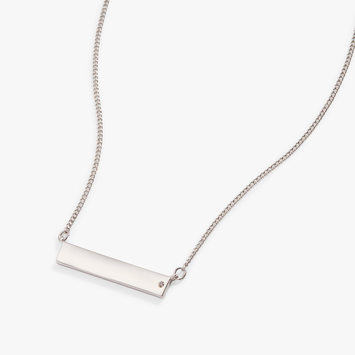 Alex and Ani Bar Necklace with Crystal Accent