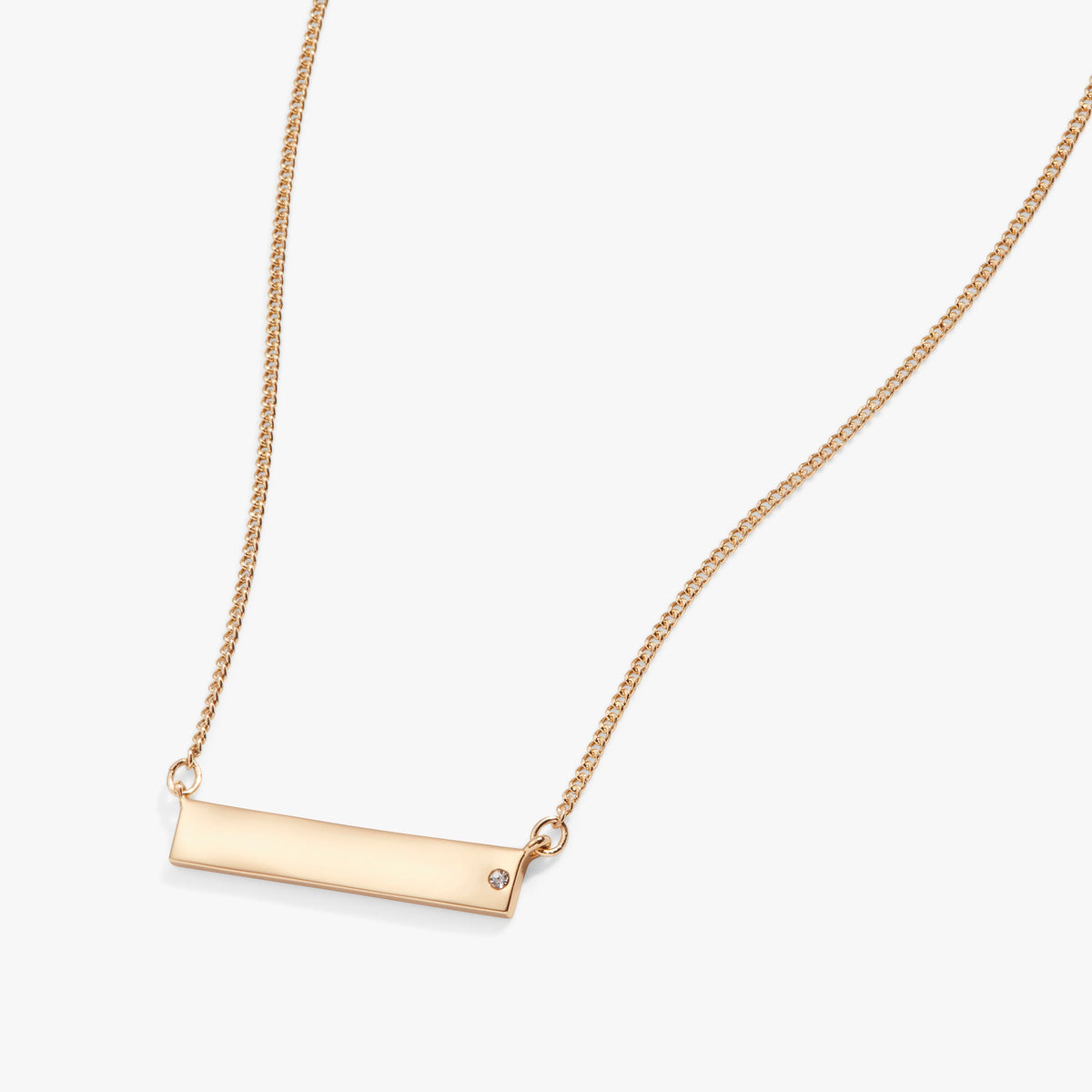 Alex and Ani Bar Necklace with Crystal Accent