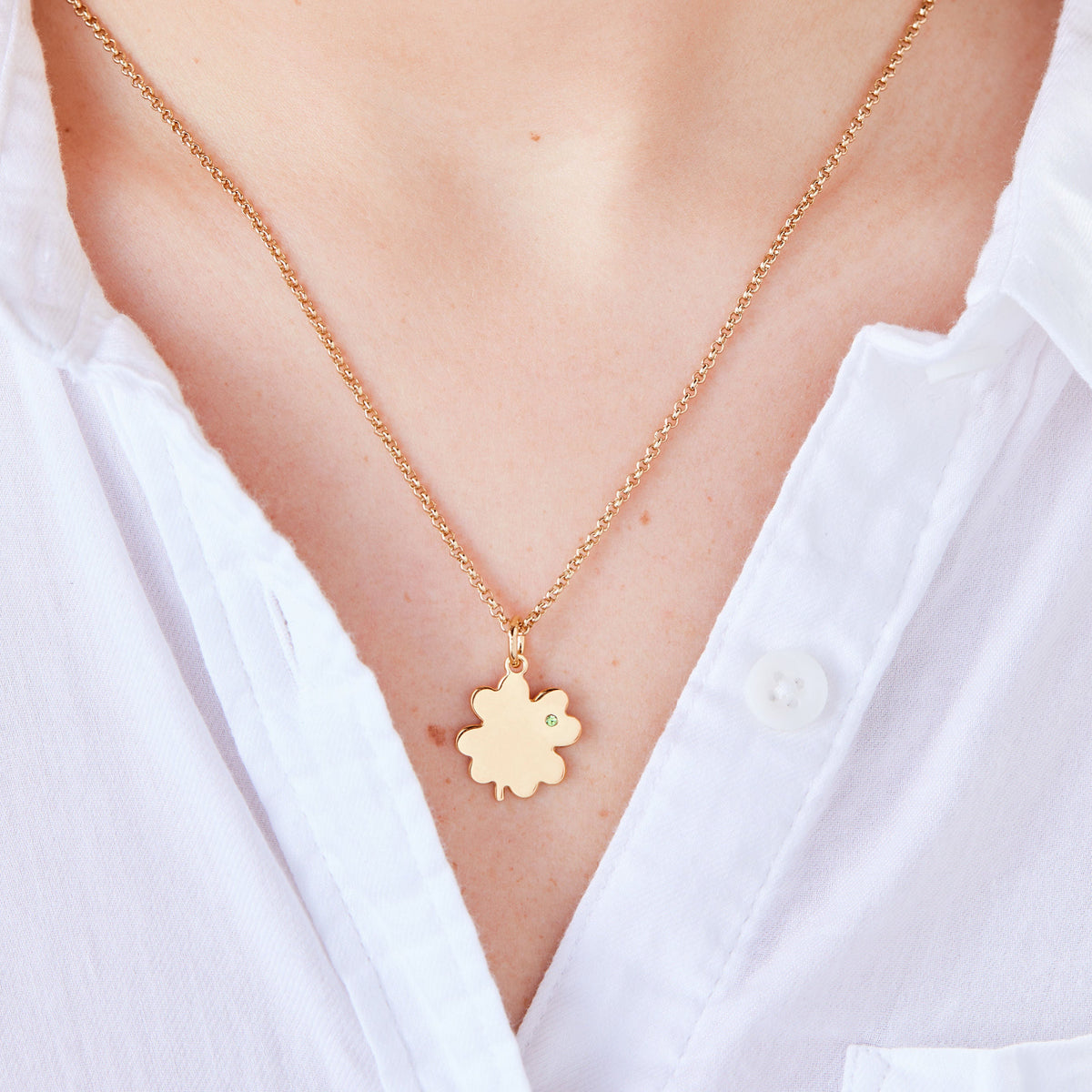 Alex and Ani Four-Leaf Clover Necklace, 21"