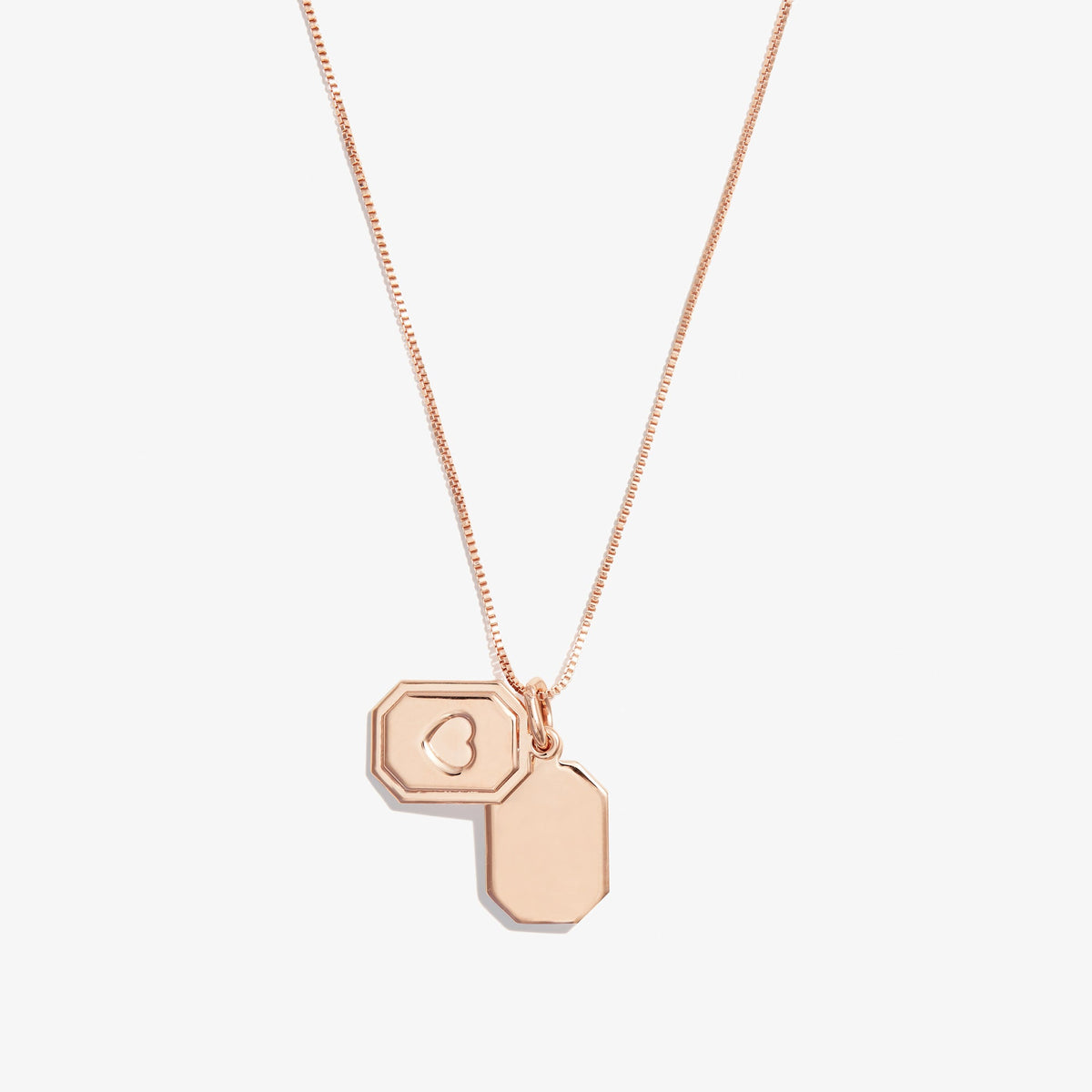 Alex and Ani Slider Tag Heart Charm Necklace