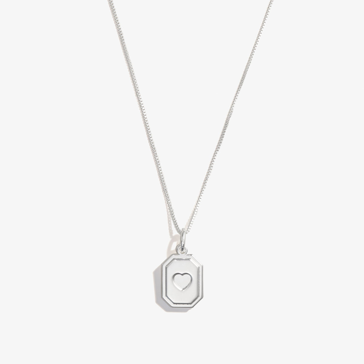 Alex and Ani Slider Tag Heart Charm Necklace