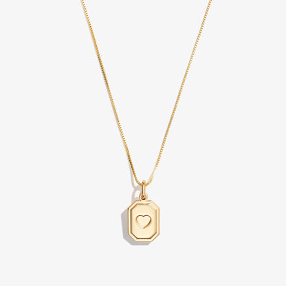 Alex and Ani Slider Tag Heart Charm Necklace