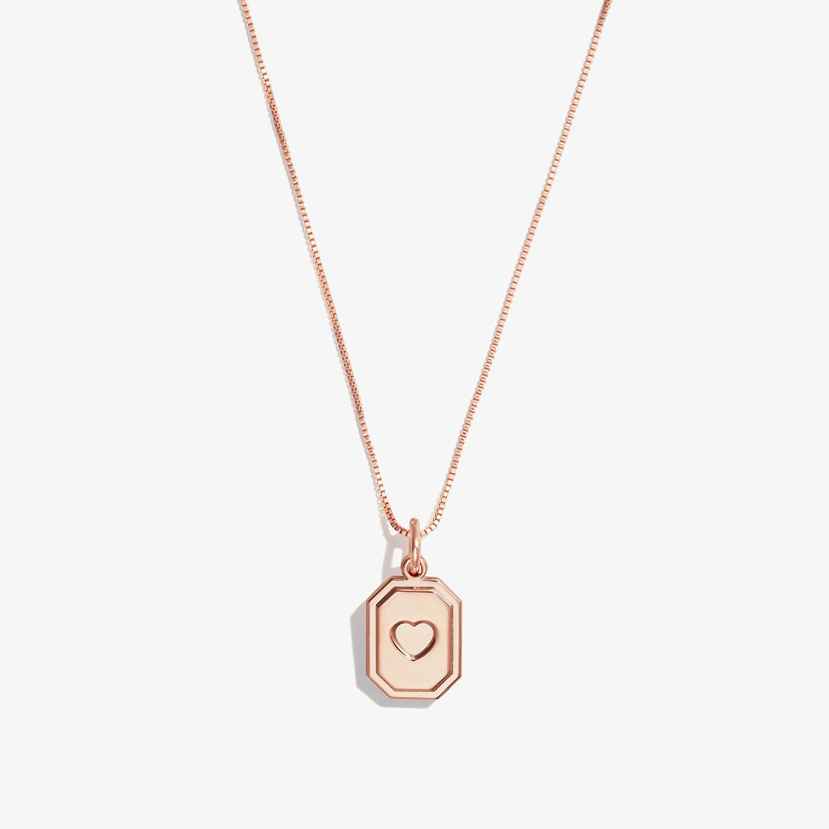 Alex and Ani Slider Tag Heart Charm Necklace