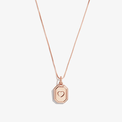 Alex and Ani Slider Tag Heart Charm Necklace