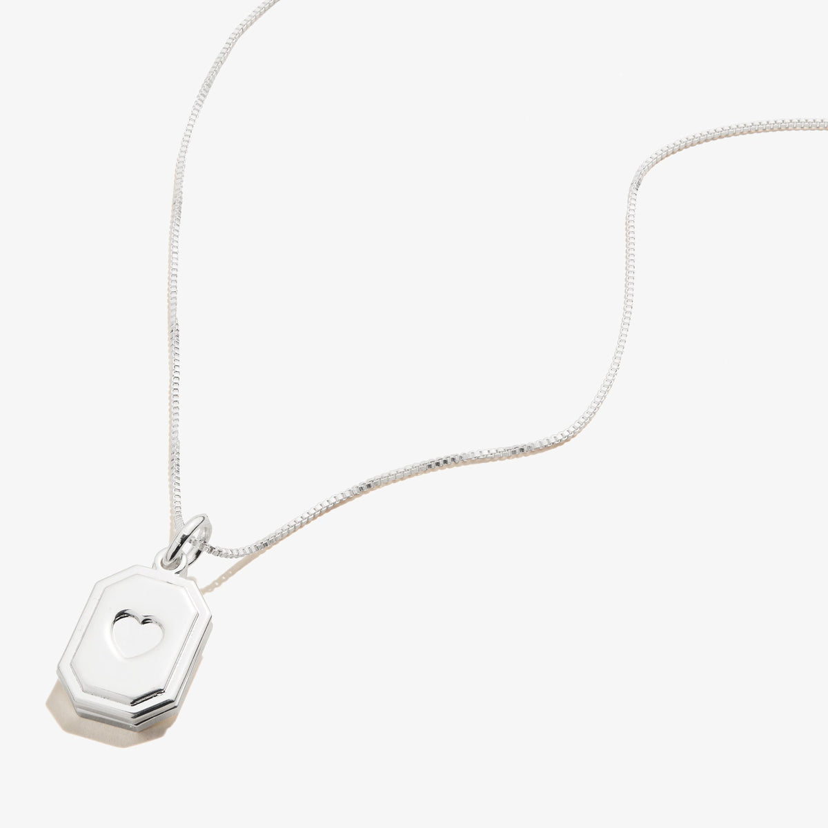 Alex and Ani Slider Tag Heart Charm Necklace