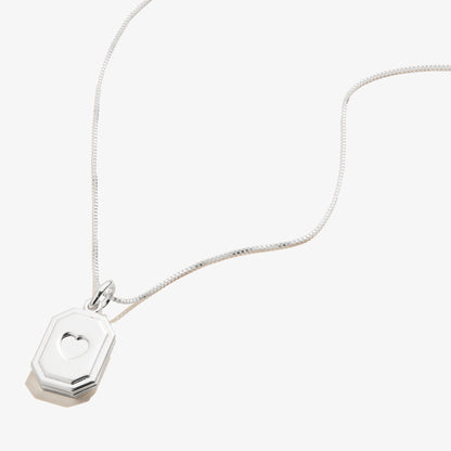 Alex and Ani Slider Tag Heart Charm Necklace