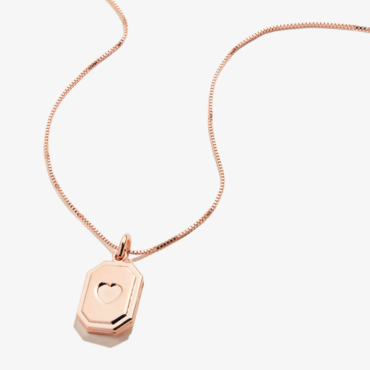 Alex and Ani Slider Tag Heart Charm Necklace