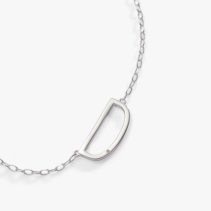 Alex and Ani Precious Elongated Initial Necklace D