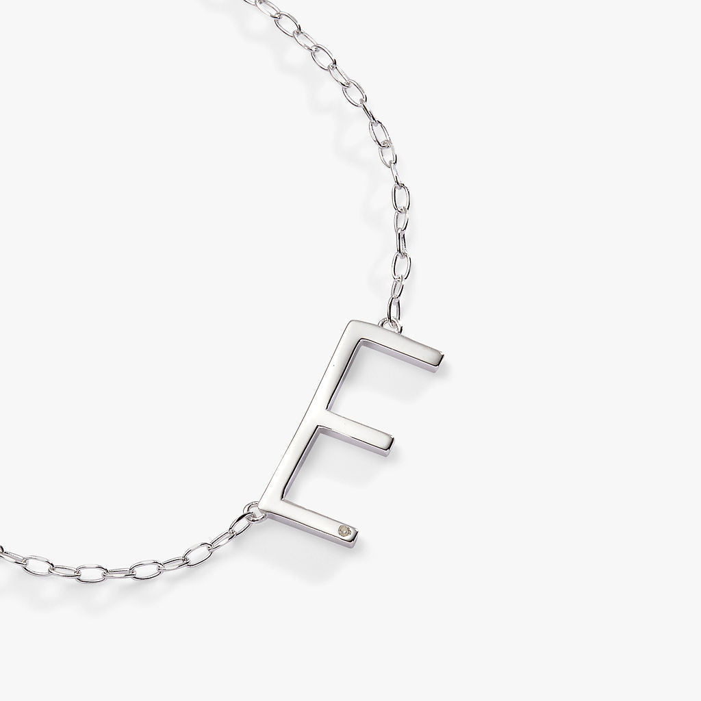 Alex and Ani Precious Elongated Initial Necklace E