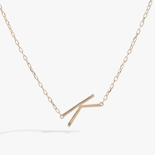 Alex and Ani Precious Elongated Initial Necklace K