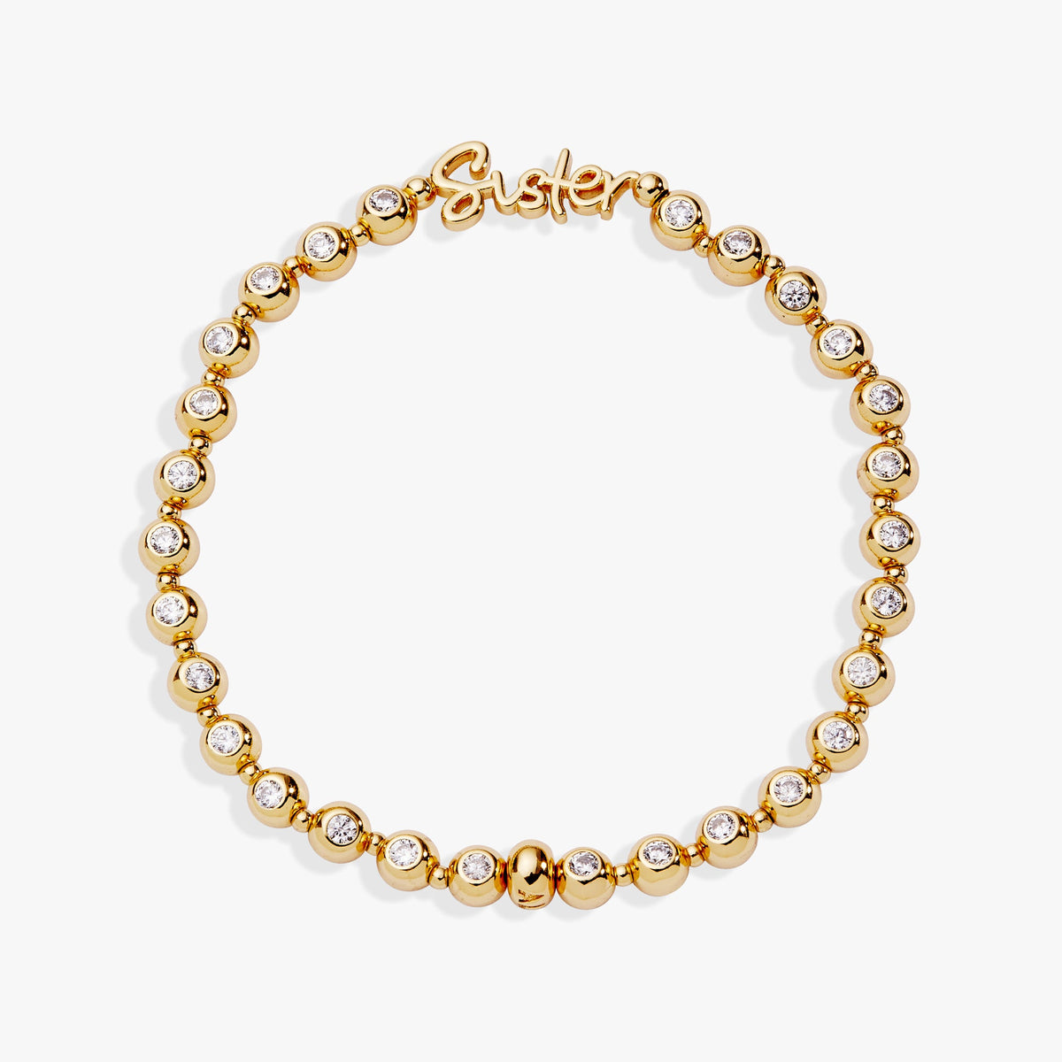 Alex and Ani Sister Elongated Crystal Stretch Bracelet