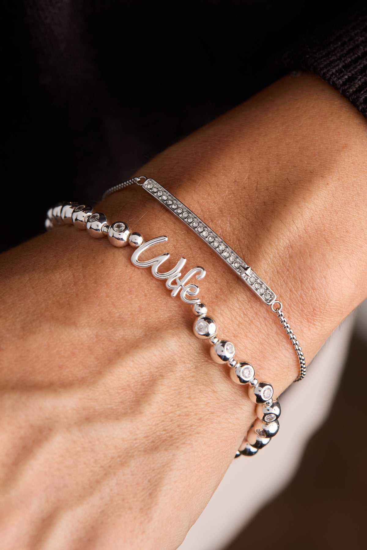 Alex and Ani Wife Elongated Crystal Stretch Bracelet