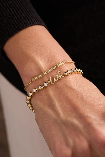 Alex and Ani Wife Elongated Crystal Stretch Bracelet