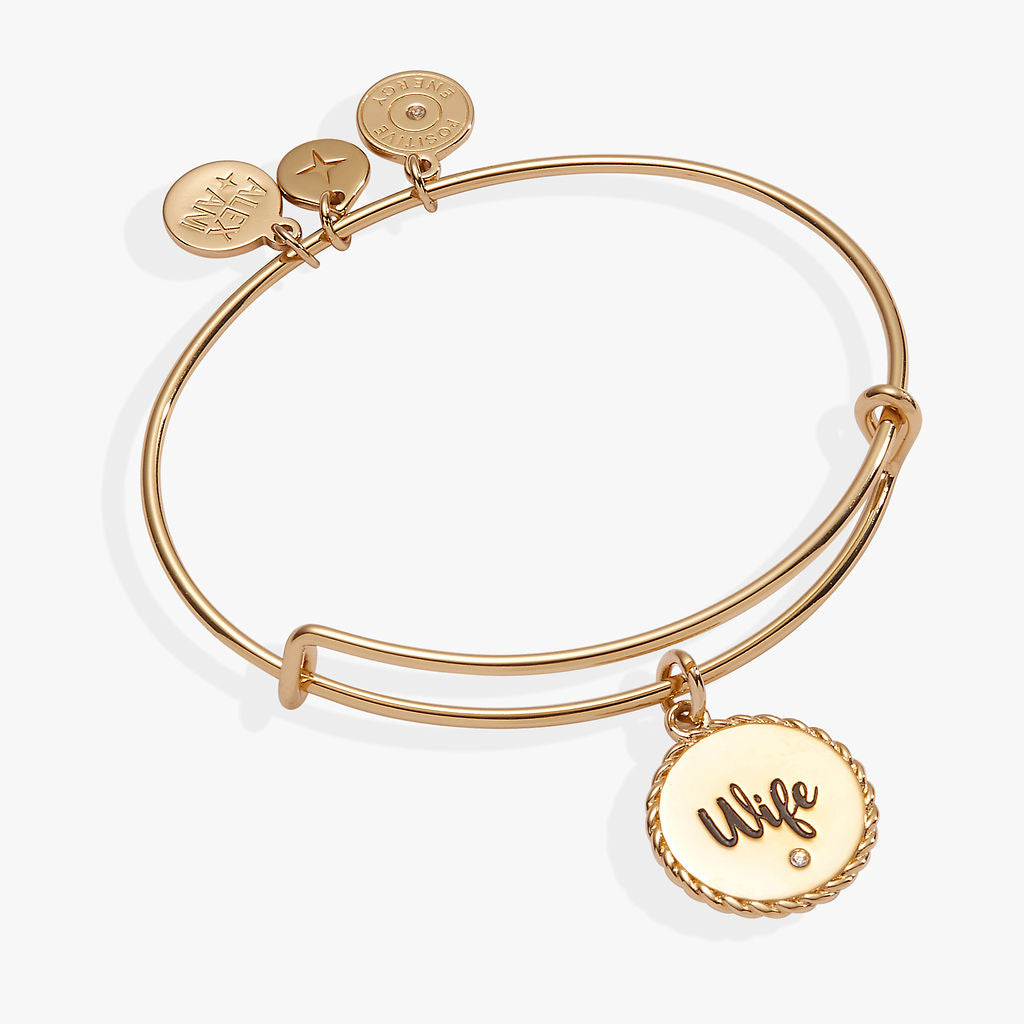 Alex and Ani Wife Charm Bangle Bracelet – Romantic Anniversary or Wedding Gift