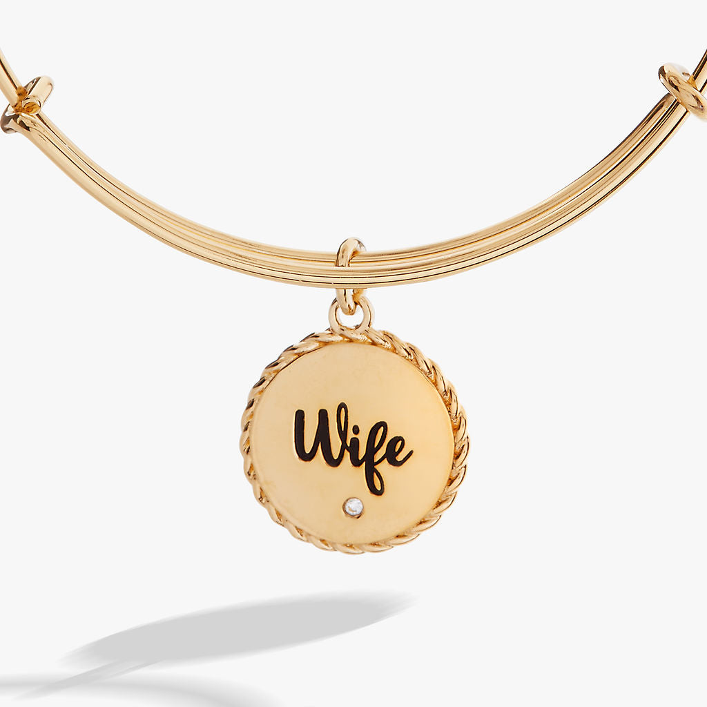 Alex and Ani Wife Charm Bangle Bracelet – Romantic Anniversary or Wedding Gift