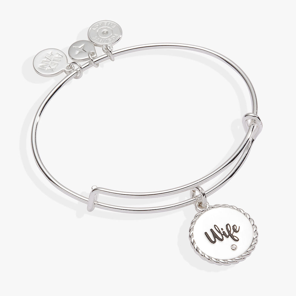 Alex and Ani Wife Charm Bangle Bracelet – Romantic Anniversary or Wedding Gift