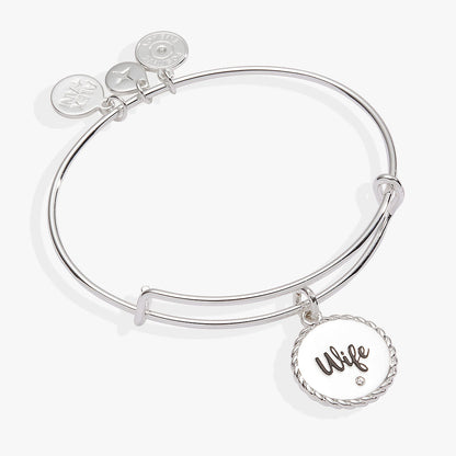 Alex and Ani Wife Charm Bangle Bracelet – Romantic Anniversary or Wedding Gift