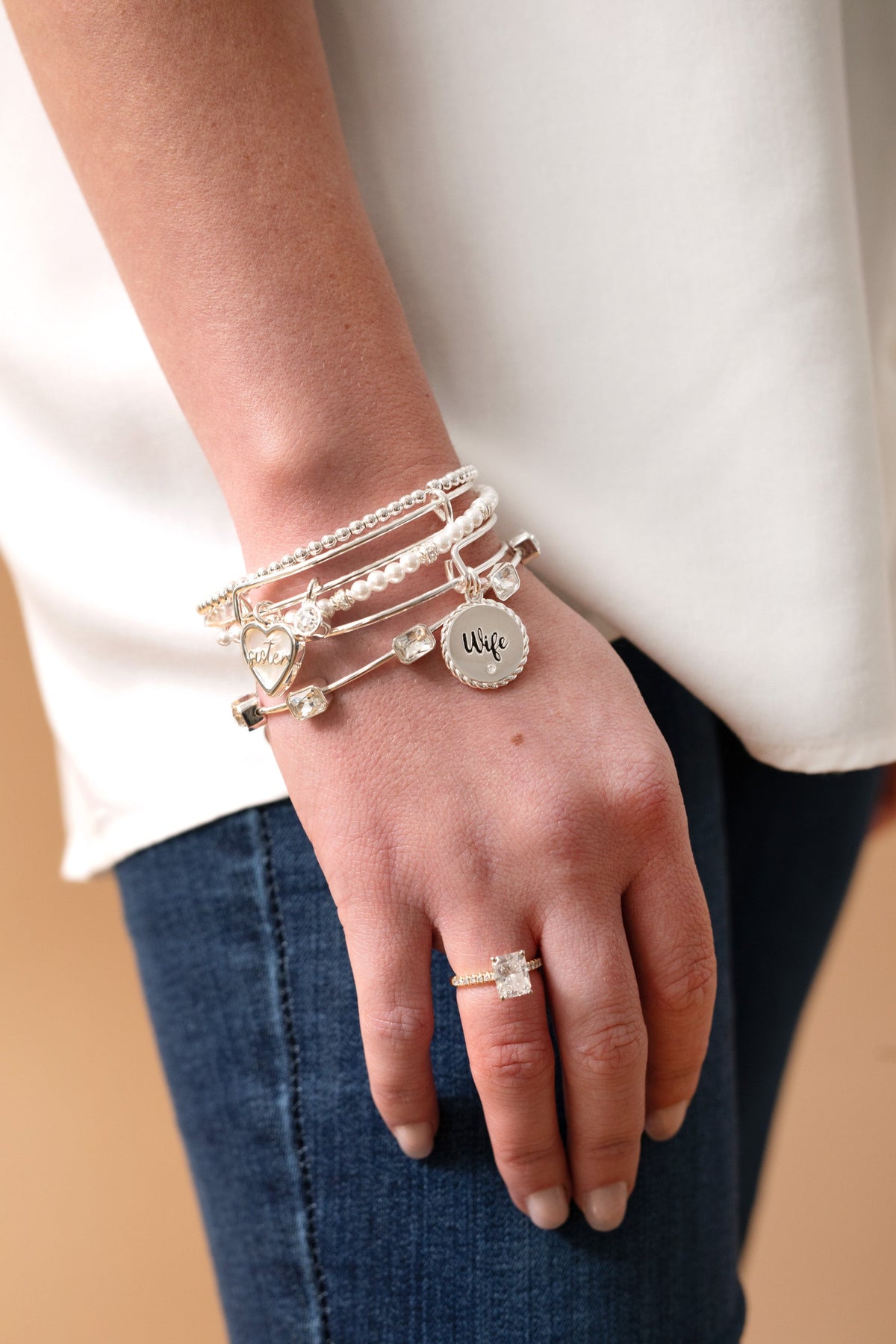 Alex and Ani Wife Charm Bangle Bracelet – Romantic Anniversary or Wedding Gift
