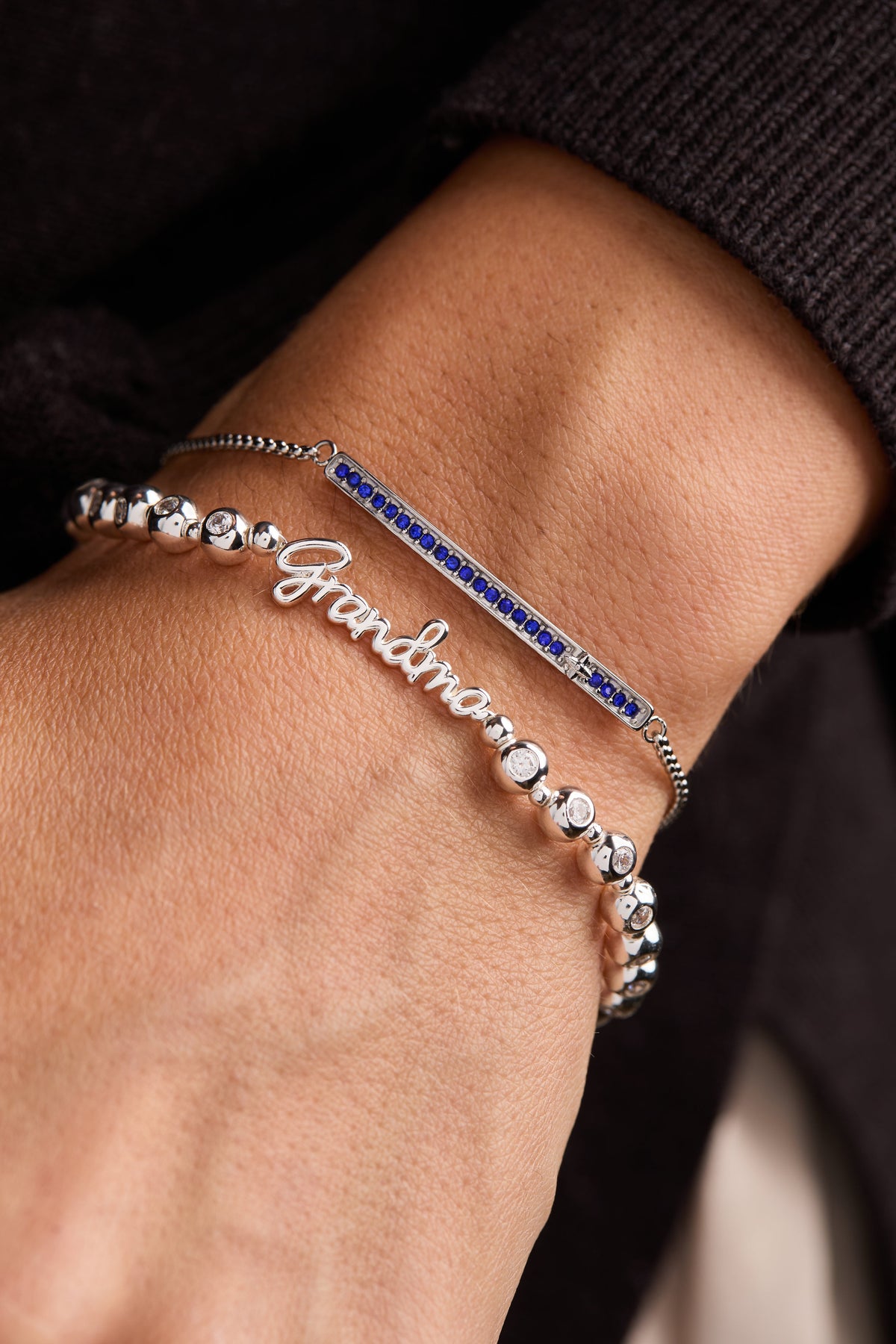 Alex and Ani Grandma Elongated Crystal Stretch Bracelet