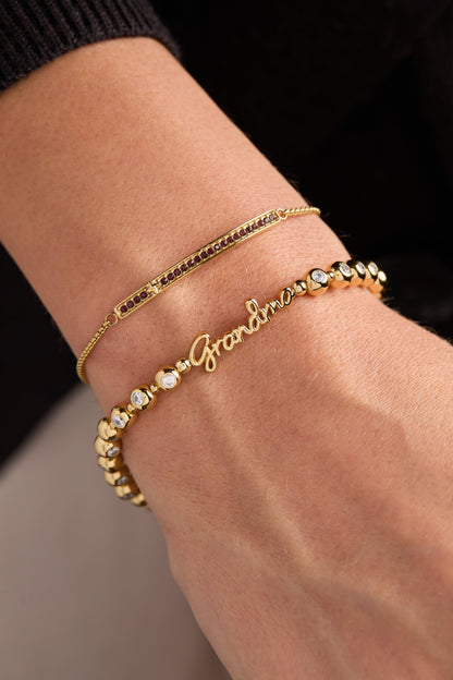 Alex and Ani Grandma Elongated Crystal Stretch Bracelet
