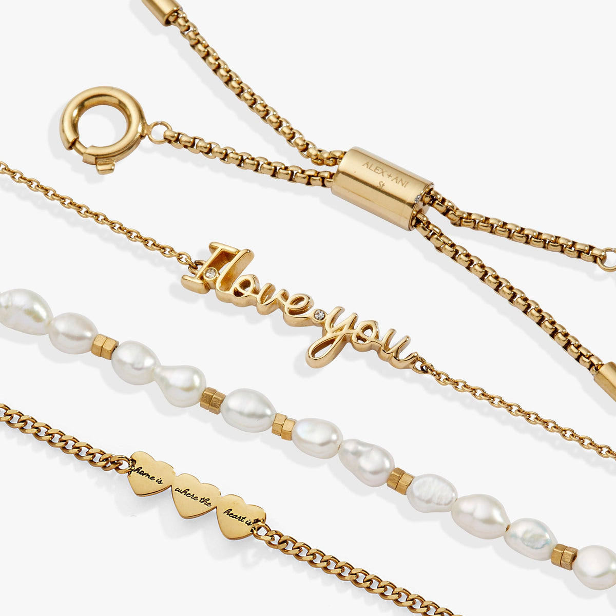 Alex and Ani “Home is where the heart is” I Love You Stranded Bracelet