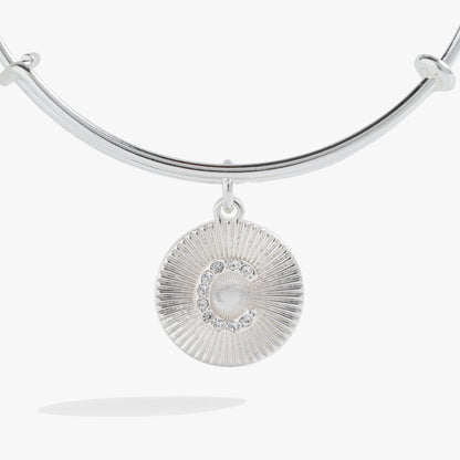 Alex and Ani Pave Starburst Texture Initial Bangle C