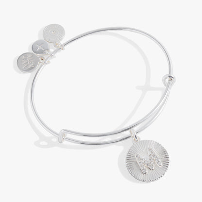 Alex and Ani Pave Starburst Texture Initial Bangle M