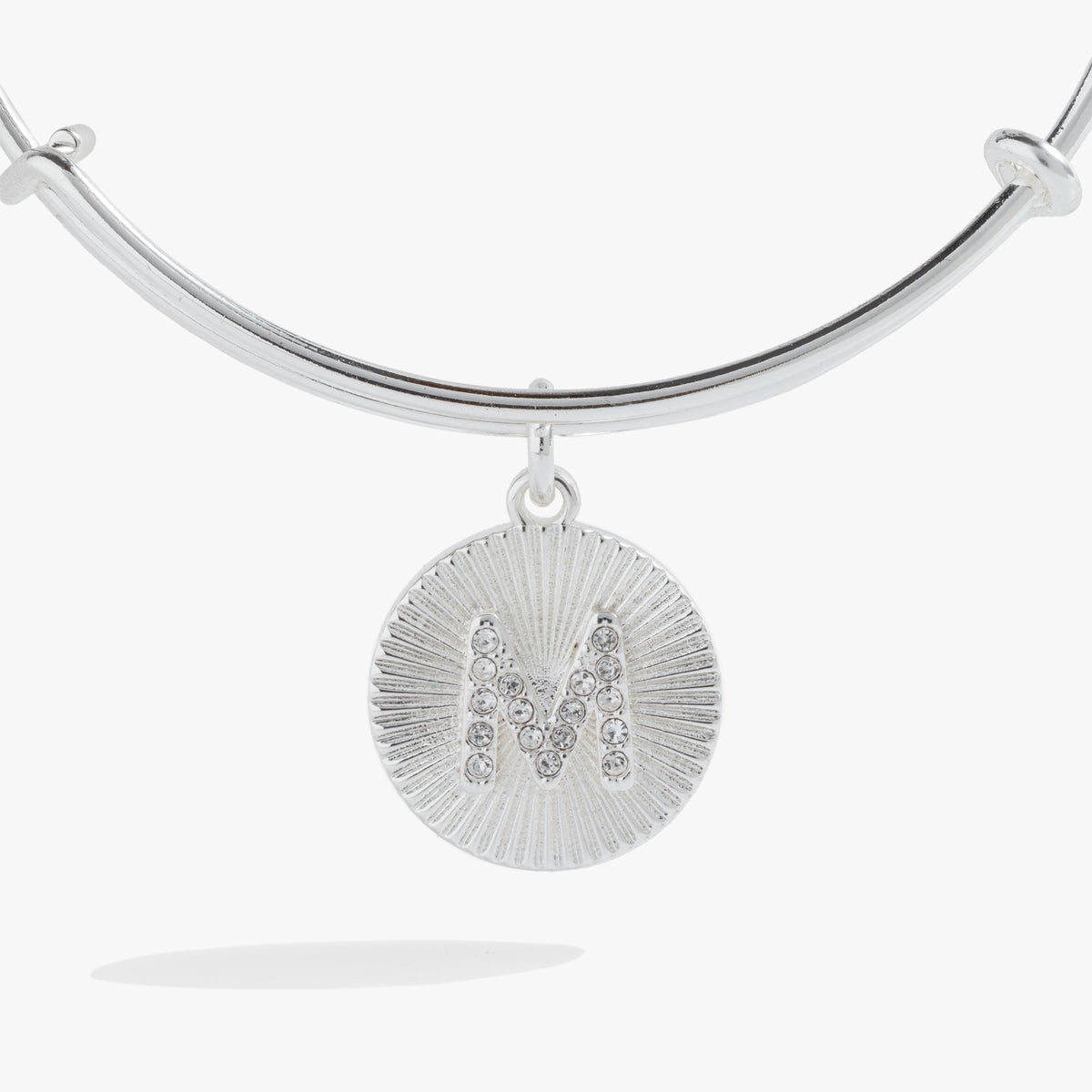 Alex and Ani Pave Starburst Texture Initial Bangle M
