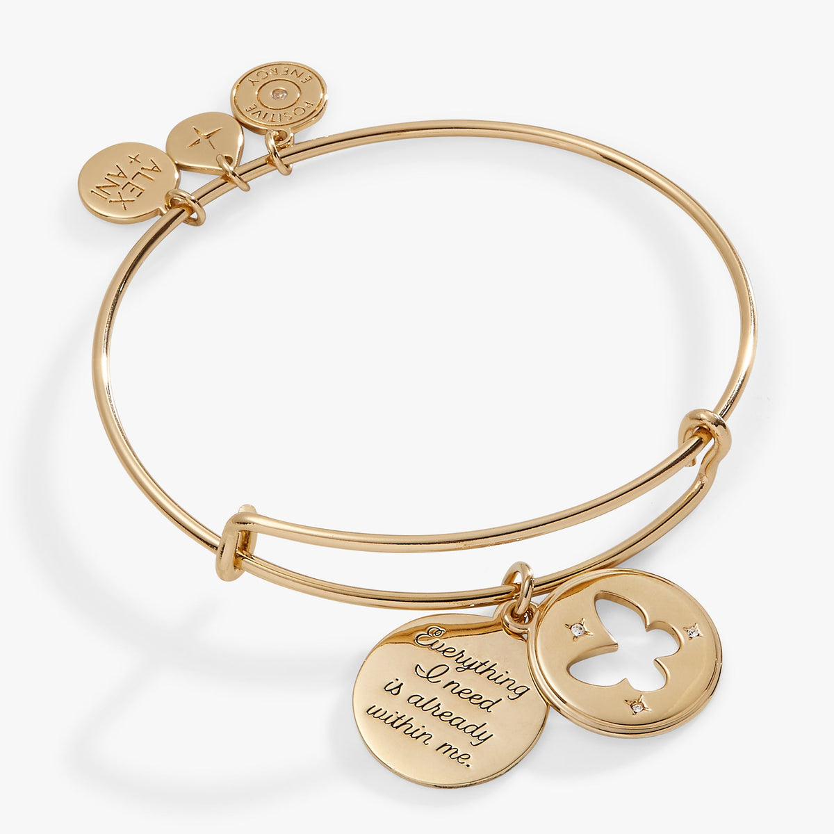 Alex and Ani Hidden Message Butterfly Affirmation Bangle