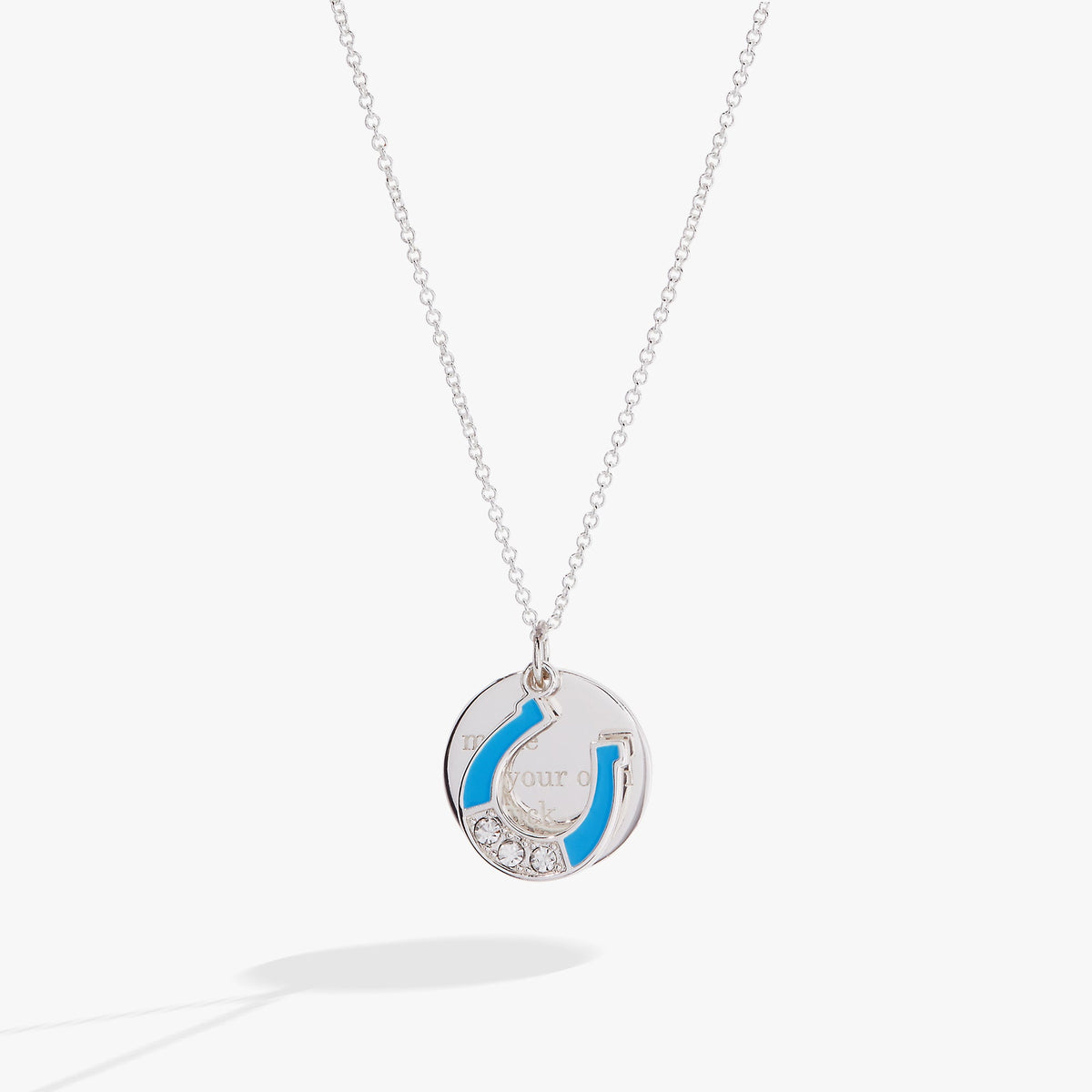 Alex and Ani “Make Your Own Luck” Duo Charm Pendant Necklace