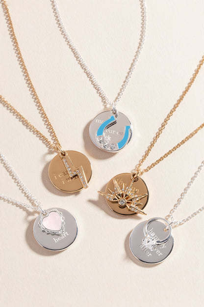 Alex and Ani “Make Your Own Luck” Duo Charm Pendant Necklace