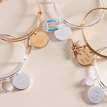 Alex and Ani “Make Your Own Luck” Duo Charm Bangle